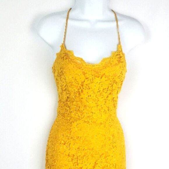 VICI Yellow Lace Dress - Picture 2 of 10